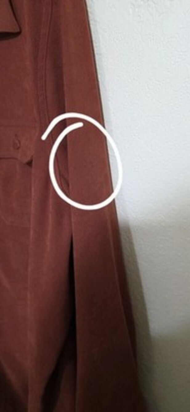Roaman's Solid Rust Red Moleskin 2 Pocket Long Sleeve Button Up Blouse SZ 1X - Picture 7 of 7